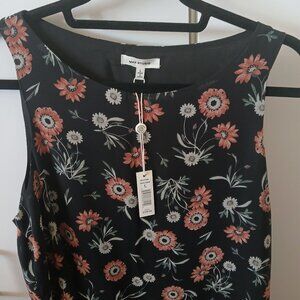 Brand New Max Studio A-Line Trapeze Floral Chiffon Dress - Size L